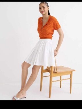J Crew linen skirt in white